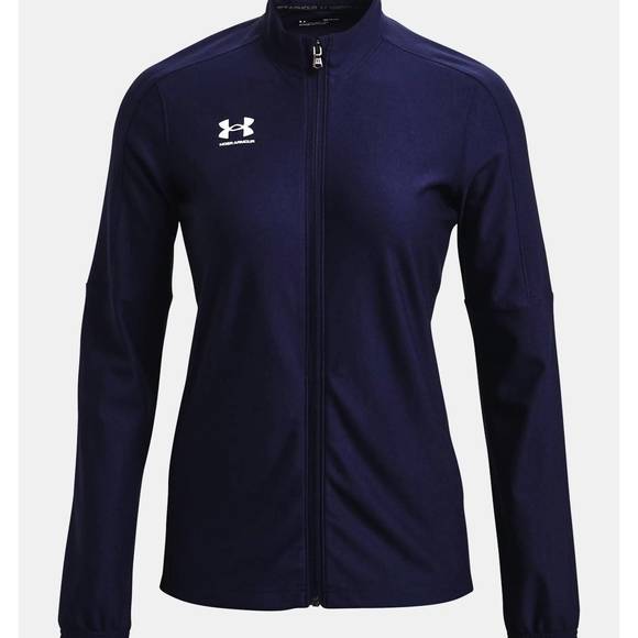 NEW UNDER ARMOUR women's challenger track jacket in midnight navy/white - Picture 1 of 2